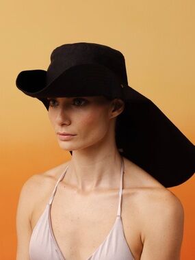 SENSI STUDIO LINEN COWBOY BEACH HAT Size S NWT